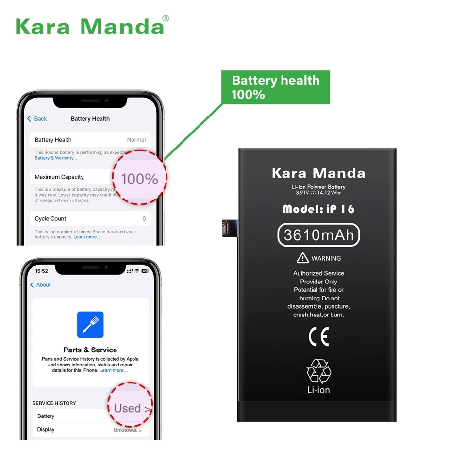 Diagnostic Battery For iPhone 16 factory Diagnostic Battery For iPhone 16 factory