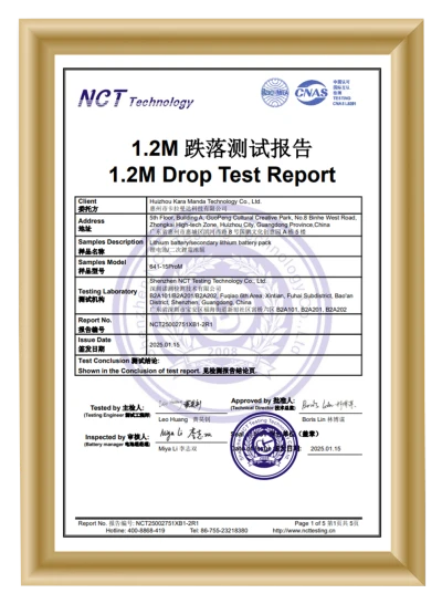 1.2M Drop Test Report 1.2M Drop Test Report